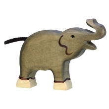 Elefant, klein, Rüssel hoch