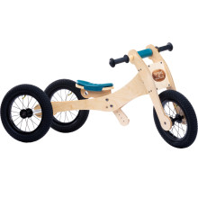 Trybike Laufrad 4-in-1 - Holz Edition (blau)