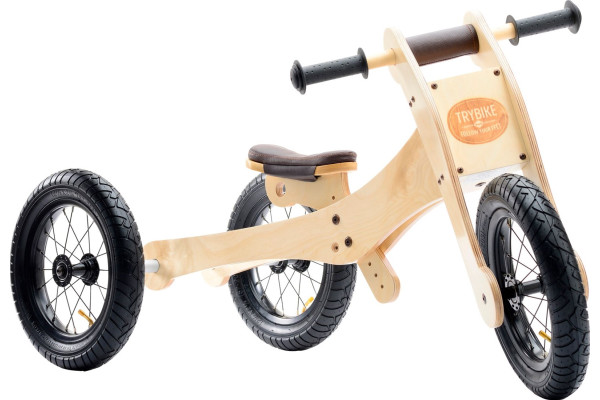 Trybike Laufrad 4-in-1 - Holz Edition (braun)